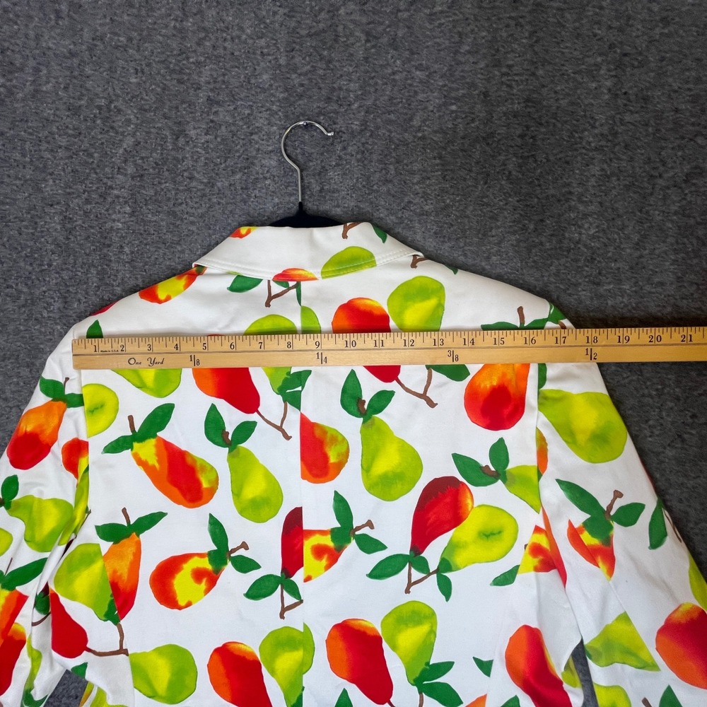 Harve Benard Pear Print Blazer Womens 12 Fruitcore Kitschy Pop Art Eclectic - Picture 6 of 15